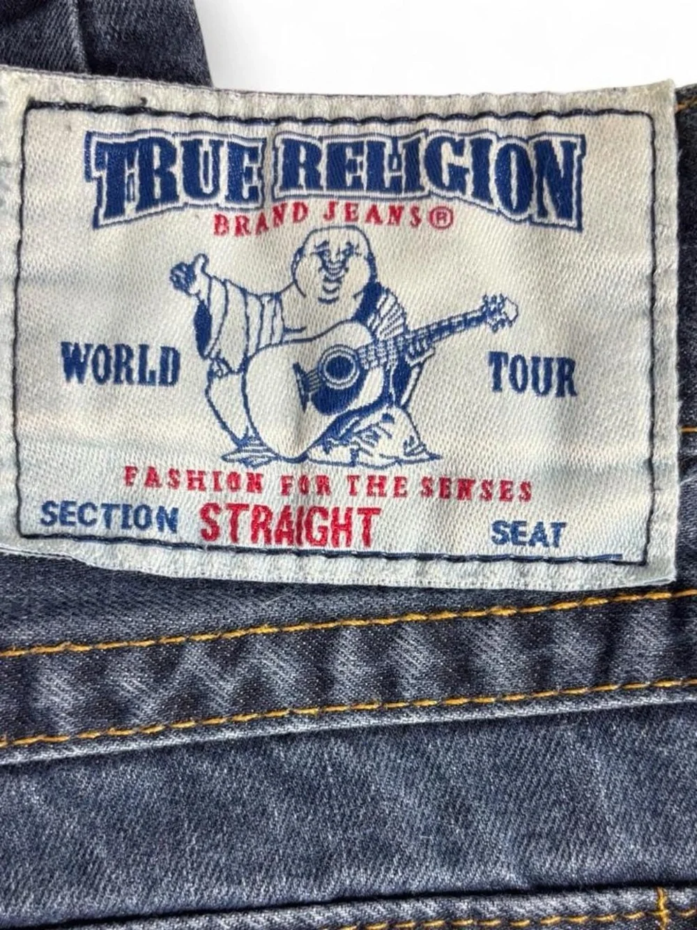True Religion Men's Straight Dark Blue Denim Jeans